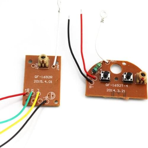 2CH 27MHZ Remote Transmitter & Receiver Board with Antenna for DIY RC Car Robot F20393