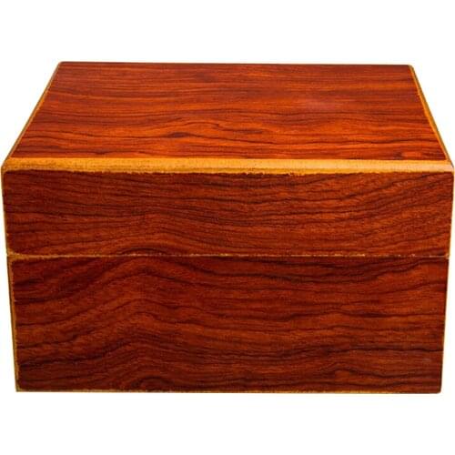 Luxury Orange Wooden Wrist Watch Presentation Box Case Storage Organiser Gift Men