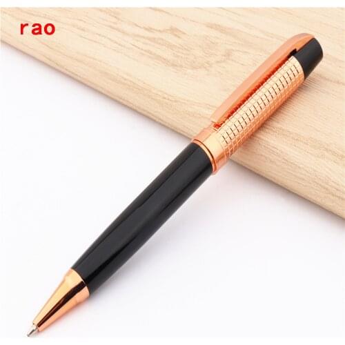 Luxury pens 713 Rose gold hat Black Colour Business office Medium nib Ballpoint Pens New