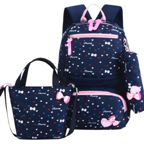 3pcs/set Printing School Bags Backpack Schoolbag Fashion Kids Lovely Backpacks For Children Girls School Student Mochila