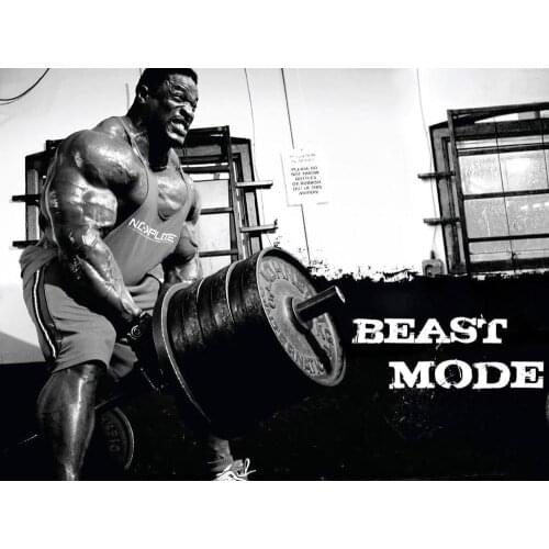 Bodybuilding Fitness Motivation Fabric Cloth Wall Sticker Silk Poster Art Light Canvas Home Decoration