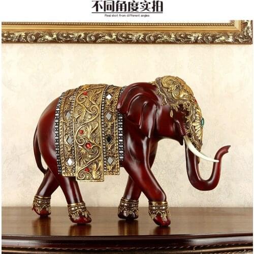 TOP COOL Southeast Asia Thailand Home store Decoration art good luck Auspicious Royal God elephant Ornament FENG SHUI statue