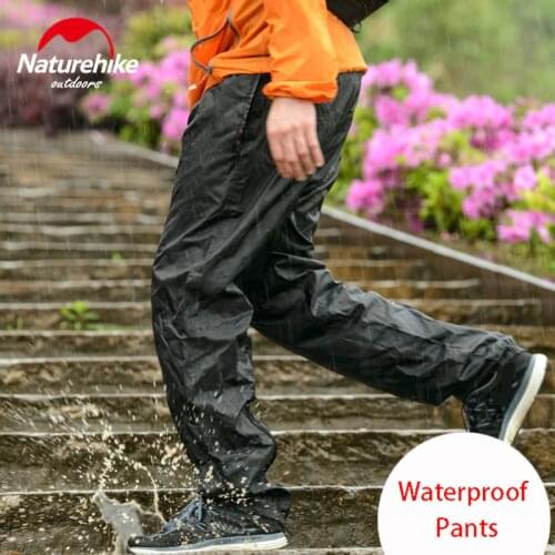 Naturehike Waterproof Pants Outdoor Camping Hiking Trekking Climbing Cycling Rainproof Trousers Water Proof Nylon Rain Pants