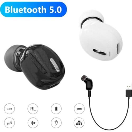 X9 1PC Mini In-Ear Earphones Wireless Bluetooth 5.0 Noise Canceling Call Earphones Heavy Bass Music Stealth Earphones