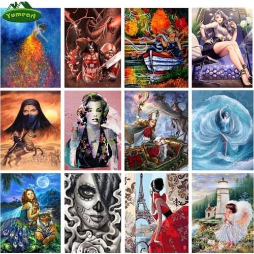 YUMEART DIY Diamond Painting Full square Drill Dancing Girl Diamond Art Embroidery Cross Stitch Diamond Patchwork Crafts