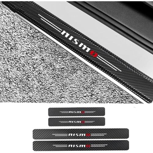 Carbon Fiber Car Door Sill Protector Decal Sticker for Nissan Nismo Juke Qashqai J11 X Trail T32 Accessories 2021 2020 2019 2018
