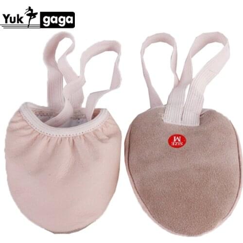 Women Half Sole Leather Ballet Dance Toe Shoes Pointe Shoes Rhythmic Gymnastics Slippers