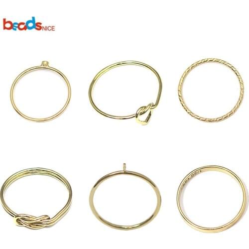 Beadsnice ID39818smt4 Gold Filled Beaded Ring Gold Stacking Ring Christmas Gift for Women Minimal Beaded Ring