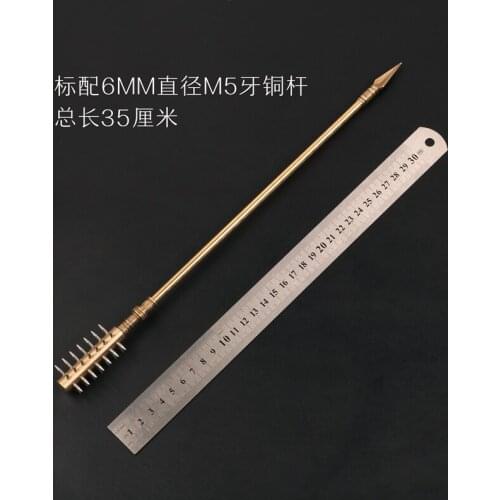 1/6 Scale Ancient Miniature Mace Bone Iron Bristles Qin Ming Sha Mo Ke Weapon Carved Brass Suitable For 12-Inch Action Figure