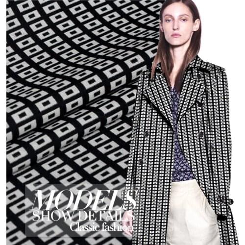 145cm coat windbreaker wool fabric meter worsted dyed wool fabric clothing wholesale high quality wool cloth