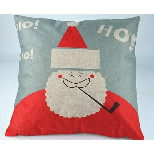 2pc Christmas Greeting Printing Cushion Cover Linen Cushion cover Highg Quality Car cushion case Soft Pillow Case