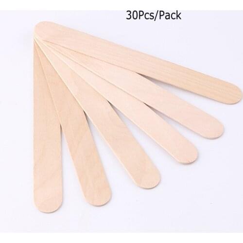 New 30Pcs Disposable Wooden Waxing Wax Spatulas 6" Hair Removal Stick Applicators Professional Facial Spa Tongue Depressor Tool