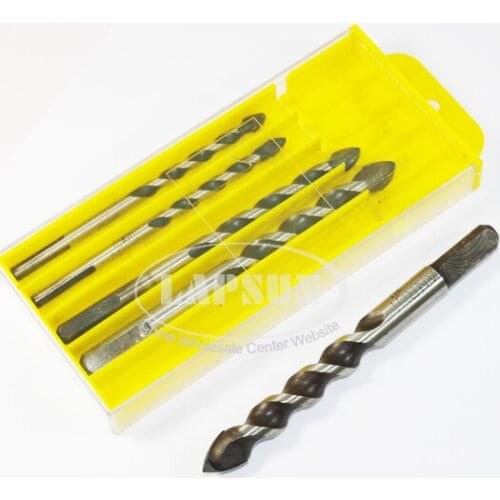 5pcs/Case 5mm 6mm 8mm 10mm 12mm Tungsten Carbide Spear Point Drill Bits Tool With Plastic Case Fo Glass Ceramic Tile Marble Wall
