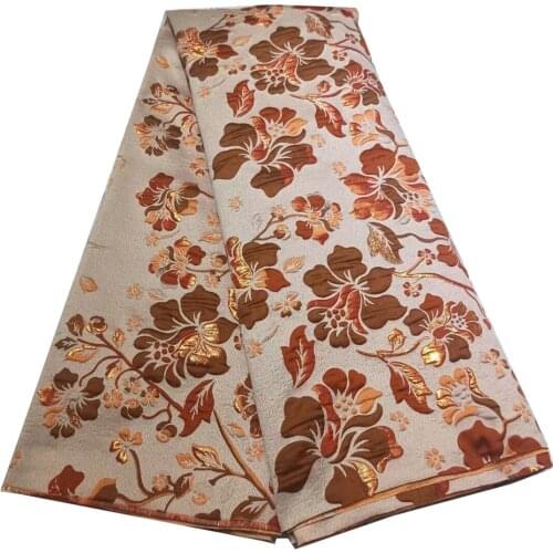 5yards/pc) 2021 newest African jacquard fabric beautiful flowers design Nigerian party lace for dress FHS089
