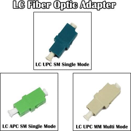 50 Pieces LC UPC/APC Simplex Female Fiber Coupler Adapter SM MM Single FTTH/FTTD