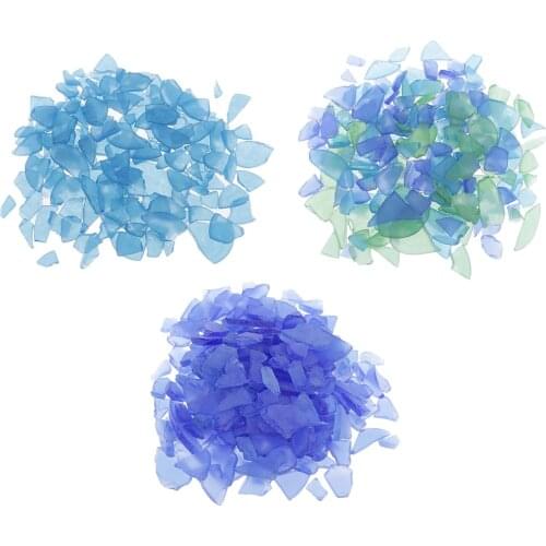 500g Various Size Decorative Beach Sea Glass Bead for Handmade Jewelry Craft