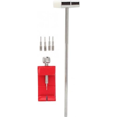 6pcs/set Iron Hammer Watch Band Strap Link Pin Remover Kit Portable Watch Parts Repair Accessories Watch Repairing Tool Set New