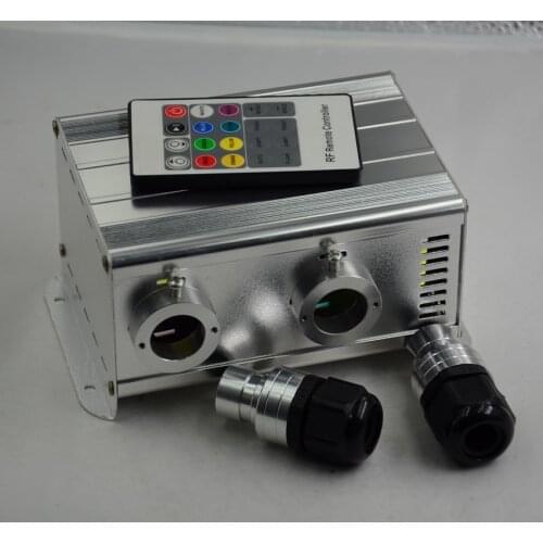 7W*2 holes LED RGB light engine with twinkle and shooting star wheels;with 20key RF remote,AC100-240V input