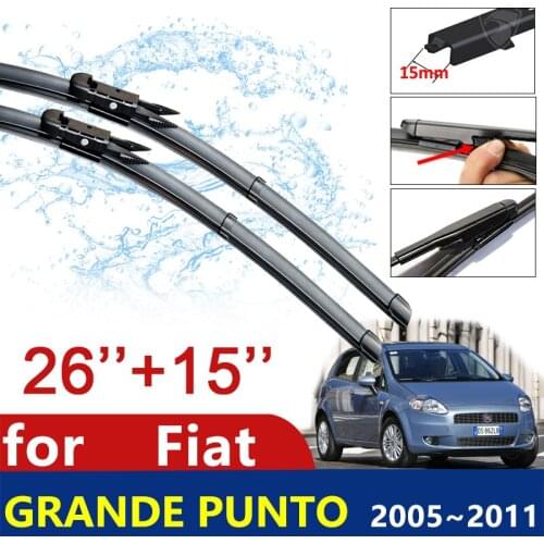 Car Wiper Blades for Fiat Grande Punto 2005~2011 2006 Front Windscreen Windshield Wipers Car Accessories 2007 2008 2009 2010