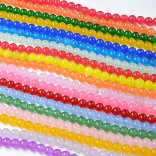 Wholesale Free Shipping Natural Stone Mixed Color Jades Round Loose Beads 6 MM Pick Size for Jewelry Making Bracelet Necklace