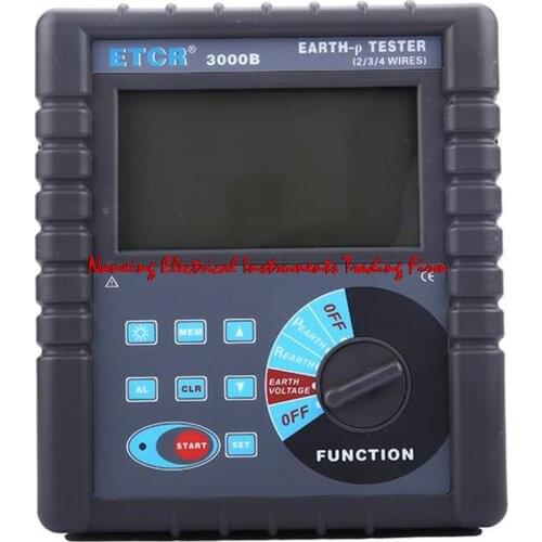 Fast arrival ETCR3000B Earth Resistance Tester Soil Resistivity Tester /meter 30K OHMS,600V,128Hz/111Hz/105Hz/94Hz