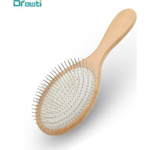 DREWTI Women‘s Wooden Massage Comb Scalp Massage Brush Air Cushion Comb Anti-static Brushes Small Massage Natural Wood Hair Comb