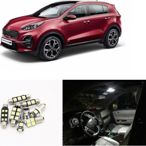 For Kia Sportage 2 3 4 2005-2010 2011-2016 2017-2020 Canbus White Led Interior Package Light Kits Bulbs Trunk Dome License Plate