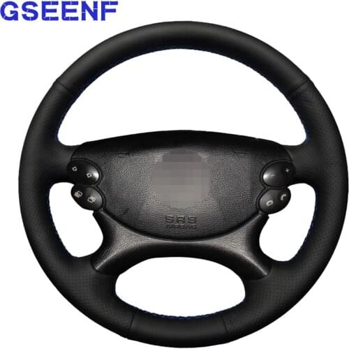 DIY Car Steering Wheel Cover Black PU Artificial Leather For Mercedes Benz E-Class W211 E230 E280 E350 CLS-Class CLS350 CLS500