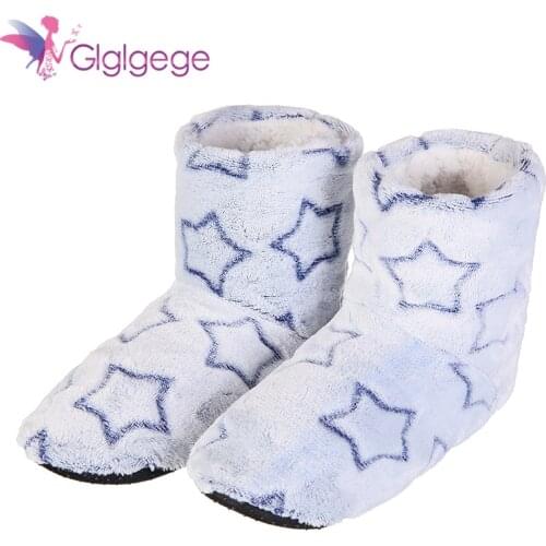 Glglgege 2019 New Plush Cotton Home Indoor Winter warm Slippers Girls Bedroom Family Shoes Ladies Slipper Warm Floor Women
