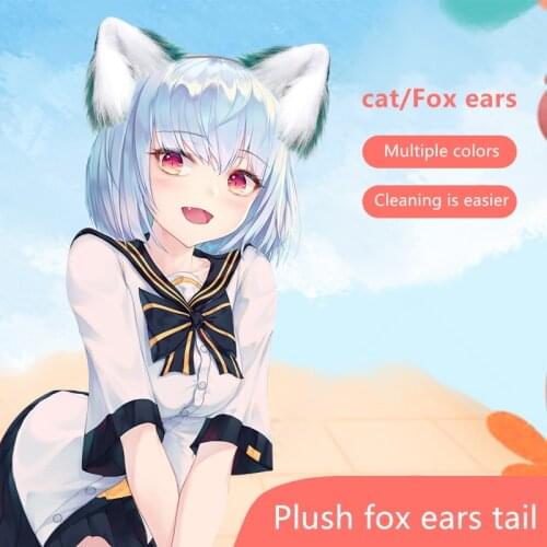 Lady Girls Plush Animal Ear Headdress Hand-made Japanese Animal Ear Hairpin Cute Lolita Headband Headdress Hairpin