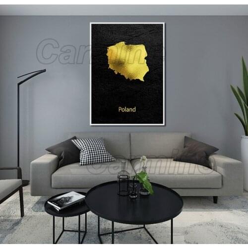 Still Life Painting Poland Country Map Shape Poster Home Decoration for Living Room and Bedroom Hd Printing Can Be Customized