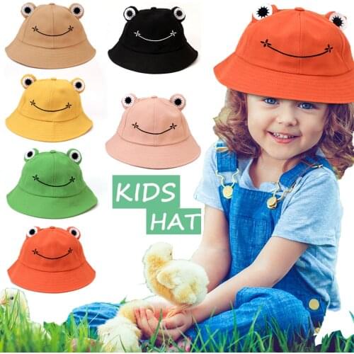 0-10Y Frogs Summer Bucket Hat Toddler Kids Fisherman Hat Baby Boys Girls Basin Caps Cute Animal Sun Hat Children Hat панама L