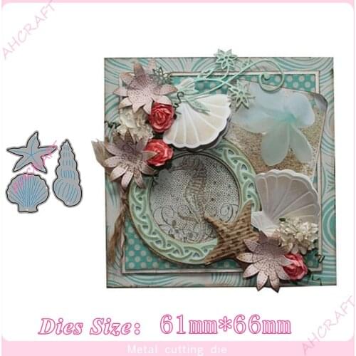 Starfish and scallops conch Metal Cutting Dies for diy Scrapbooking Photo Album Decorative Embossing PaperCard Crafts Die2020