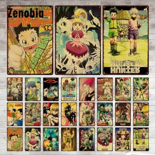 Metal Poster Anime Plaque Metal Vintage Cartoon Character Tin Sign Plate Wall Stickers for Home Decor Decorative Iron Poster