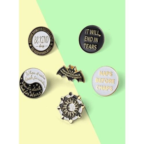 It Will End In Tear Enamel Lapel Pins Eight Diagrams Bat Naps Before ChapsBrooches Backpack Accessories for Custom Jewelry
