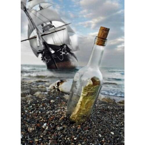 New 5D Diy diamond painting cross stitch kit sailboat rhinestones Mosaic full diamond embroidery landscape christmas room decor