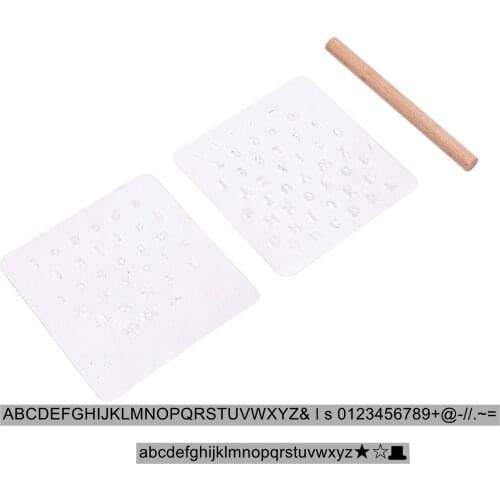 DIY Leather Stamping Tool Set, Letters and Numbers and symbol Stamps Punch Tool 5mm/ 3.6mm +1 Wooden Stamping Handle