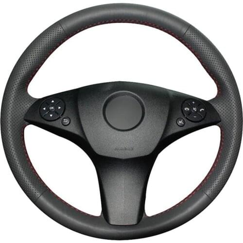 Car Steering Wheel Cover For Mercedes Benz C180 C200 C350 C300 CLS 280 300 350 500 GLK DIY Steering Wrap Microfiber Leather