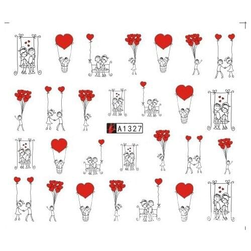 Nail Sticker Nails Art Water Decals Tattoo Slider Sweetheart Lover Love Heart Designs Decoration Manicure Pegatina Foil Wraps