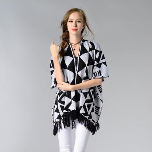 2019 New Arrival Real Sweater Women Jumper Fund Tassels Knitting Cardigan Autumn And Winter Shawl Ma'am Loose Coat