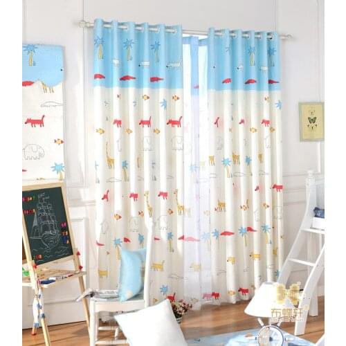 New Custom Draperies cute cartoon animals childrens room bedroom curtains