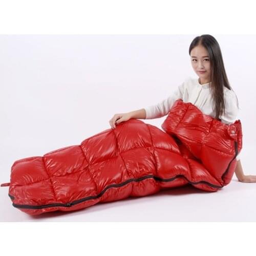 Outdoor Camping Super Light White Goose Down Sleeping Bag Lazy Bag Mummy Spring And Autumn Adult Bag Sleeping Bag
