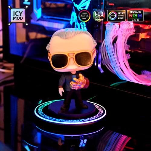 RGB Decoration Base Water Cooling Toy Bottom A-RGB Panel 5V3Pin/SATA AURA Water Cooler MOD Symphony Lighting Panel Chassis