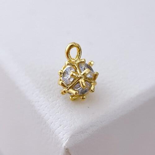 2PCS High Quality Cupronickel Real 18K Gold Plated Charms Pendants Jewelry Making Supplies Findings Accessories
