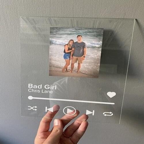 Custom Acrylic Board Spotify Code Photos / Personalized Album 10 * 15CM, 15 * 20CM, 20 * 25CM, 20 * 30CM