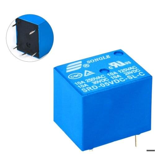 10PCS RELAY 5V SRD-5VDC-SL-C T73-5V SONGLE Power Relay NEW GOOD QUALITY for arduino