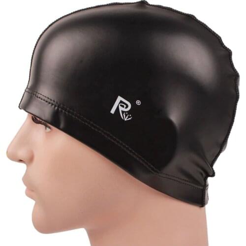 Swimming caps adults Kids Elastic Waterproof PU hats Ear Protect Long Hair men and women Sports Swim Pool Equipment Diving Hat