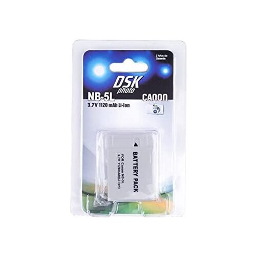 SilverHT 40500-photo camera battery for NB-5L Canon 1120 mAh, white color