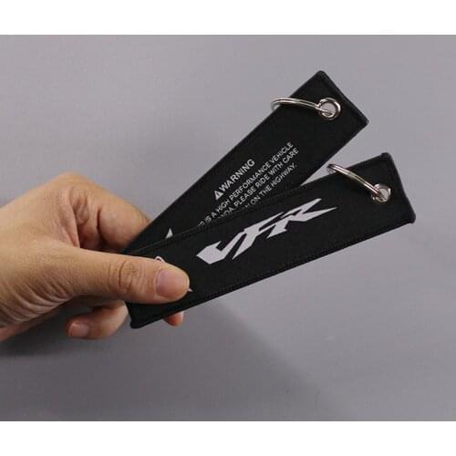 Universal Motorcycle Embroidery Strap Keyring Keychain For Honda VFR Universal Key Ring Chain Collection