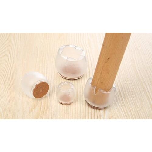 WJ001 Chair feet pad transparent tube cover cap,insert end round tube 45-50mm square leg tube pile 37-41mm wood floor protector